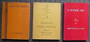 JANUARY GARDEN / BEHIND DARK SPACES / A WIDER ARC. THREE INSCRIBED BOOKS + LETTERS AND ADDITIONAL...