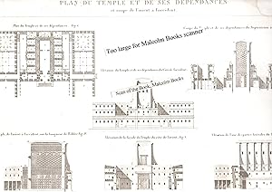 6 x c1820-40s prints of Solomons Temple, Jerusalem inc Vue et elevation du Temple de Salomon se...