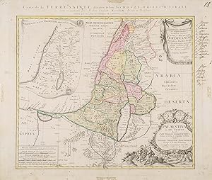 Palestina in XII. Tribus divisa Cum Terris Adiacentiubs. 1750