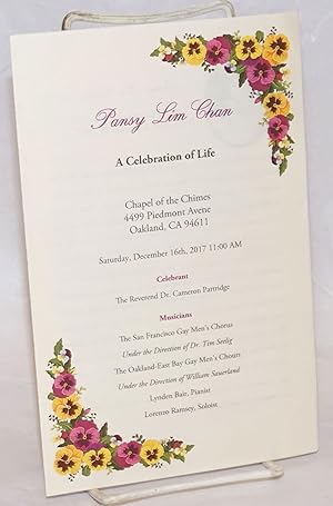 Pansy Lim Chan: a celebration of life