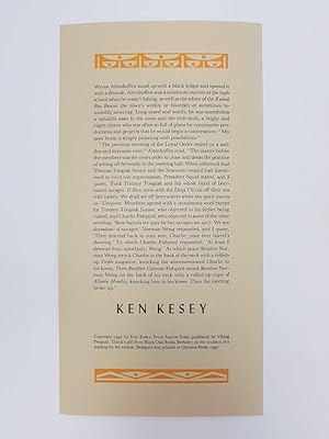 Wayne Altenhoffen Stood Up. Broadside Featuring Excerpt from 'Sailor Song'
