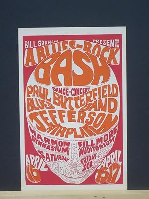 Bill Graham/Fillmore Postcard #3 ( Jefferson Airplane, The Paul Butterfield Blues Band )