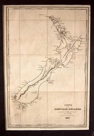 Carte de La Nouvelle-Zelande pour Servir Au Voyage Pittoresque Autour Du Monde Par M. D'Urville Map