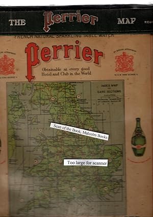 The Perrier Motor Map of England and Wales, complete, sectional maps. Perrier advertising, by Spe...