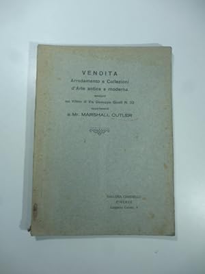 Catalogo della grande vendita all'asta del ricco arredamento.esistenti nel villino di V. G. Giust...