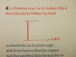 A Christmas Grace for the Andiron Club of New York City