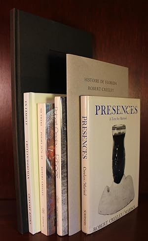 6 Signed Robert Creeley Books Ligeia, en famille, So There, Presences, Echoes, Histoire de Florida