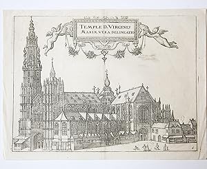 [Antique print, engraving] The Cathedral of Our Lady in Antwerp/Onze-lieve-vrouwekathedraal in An...