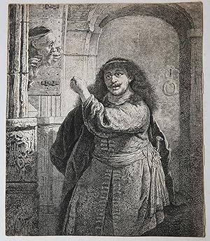 [Antique print, etching] Samson threatening his father-in-law (Judges 15:1-3)/Samson bedreigt zij...