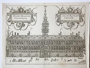 [Antique print, engraving] The Hanzehuis in Antwerp [the Eastern House]/Het Hanzehuis in Antwerpe...
