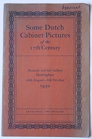 Some Dutch Cabinet Pictures of the 17th Century, 26th August- 8 Th October 1950, 15 pp.