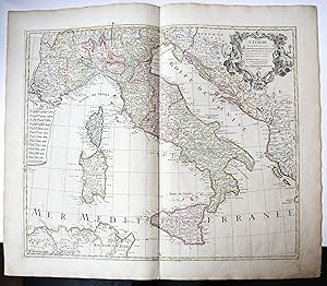 [Hand colored etching and engraving/handgekleurde ets en gravure kaart van Italië] L'ITALIE (map ...