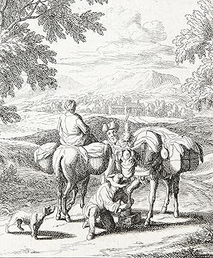 Antique print, etching | Landscape with muleteer, published ca. 1660-1669, 1 p.