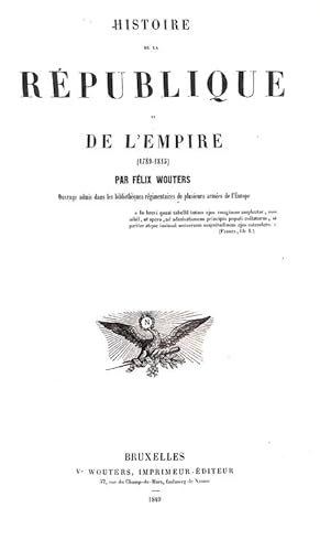 Histoire de la République et de l'Empire (1789-1815)