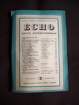 Echo - Revue internationale - N°2 Septembre 1946
