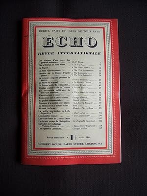 Echo - Revue internationale - N°1 Août 1946