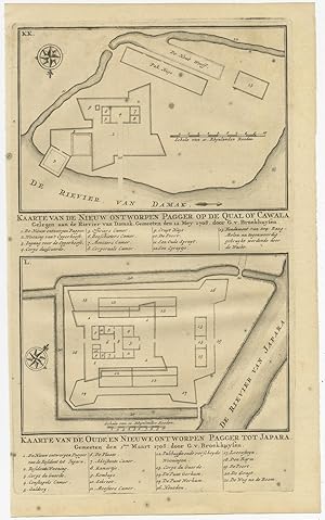 Antique Print of Demak and Jepara by Valentijn (1726)