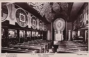SS Normandie The Chapel 1930s Real Photo Ship Postcard