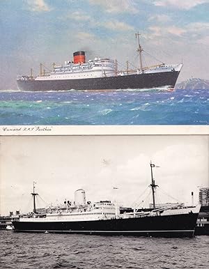 RMS Parthia Ship Cunard Lines 2x Mint Postcard & Photocard s