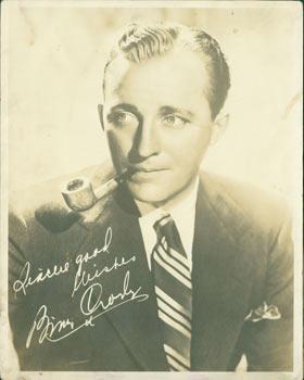 Promotional 8 x 10 Septiatone Photograph of Bing Crosby, With Facsimile Reprint Autograph.