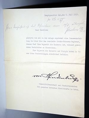 1 Typed Letter Signed, July 5, 1915 re