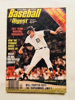 Baseball Digest - April 1977 Issue (Mark Fidrych on Cover)