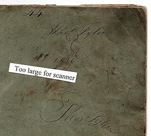 hand written / manuscript school book of Thomas Tyler to improve his handwriting (one of a collec...