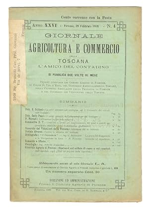 Giornale di Agricoltura e Commercio della Toscana "L'Amico del contadino". Si pubblica due volte ...