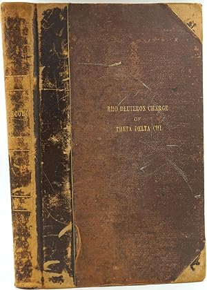 Columbia College member book of Rho Deuteron Charge of Theta Delta Chi