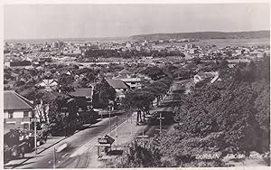 Durban From Berea South Africa Aerial Springbok Sign Old Postcard