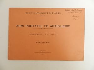 Armi portatili ed artiglierie. Programma analitico. Anno 1910-1911