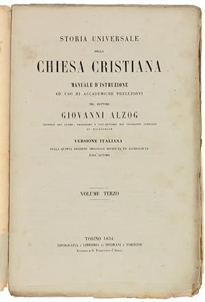 STORIA UNIVERSALE DELLA CHIESA CRISTIANA. Volume Terzo (di 5).:
