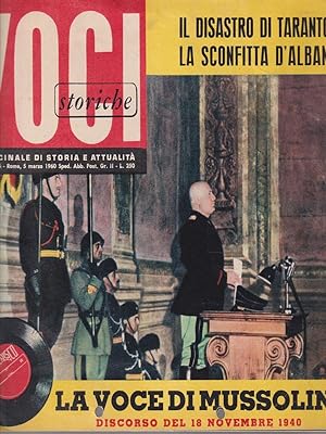 Voci storiche. La voce di Mussolini. Discorso del 18 novembre 1940 1° disco