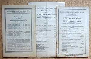 Vortragsfolge der öffentlichen Prüfungs-Konzerte 1928