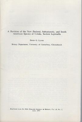 A Revision of the New Zealand, Subantarctic, and South American Species of Cotula, section Leptin...