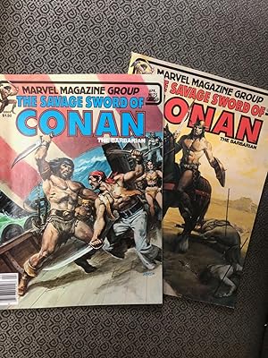 Set of 2 titles from Marvel's - THE SAVAGE SWORD OF CONAN #75 and #76 (1982 April and May)