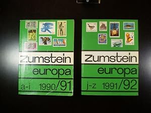 Zumstein Briefmarken-Katalog Europa. Band 1. West-Europa Andorra - Italien 1990/91. Band 2: Jugos...
