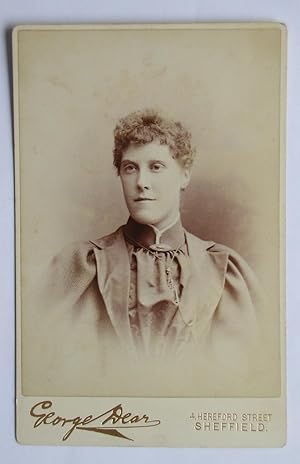 Cabinet Photograph. Studio Portrait of a Young Woman.