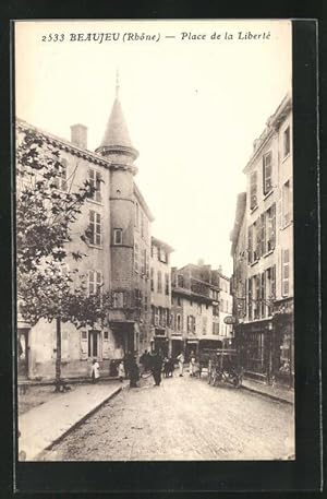 Carte postale Beaujeu, Place de la Liberte