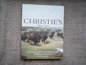 Fine Printed Books and Manuscripts Including Americana. 17 June 2003