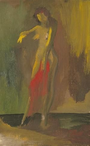 Standing Female With Red Scarf