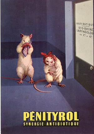 Penityrol Synergie Antibiotique, Patent Medicine Advertising Postcard