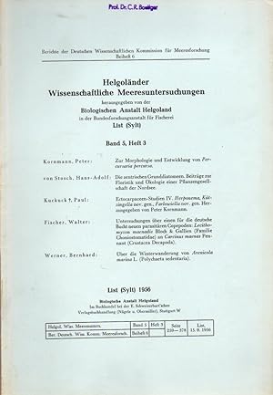 Helgoländer Wissenschaftliche Meeresuntersuchungen Band 5, Heft 3