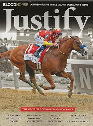 JUSTIFY ~ BLOOD-HORSE 2018 TRIPLE CROWN COLLECTOR'S ISSUE