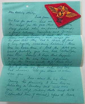 World War II Era Handwritten Letter. Nov. 1945. With World War II Era Third Marine Aircraft wing ...