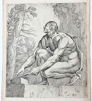 [Antique etching/ets] The Scythian Slave, or the Arrotino ['Segmenta nobilium signorum et statuar...
