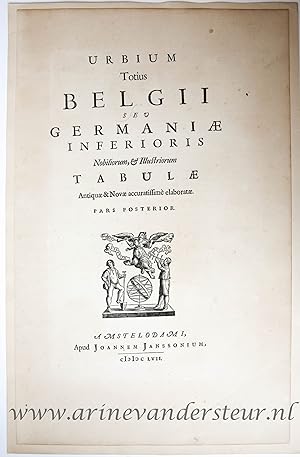[Antique title page, 1657] URBIUM Totius BELGII SEV GERMANIAE INFERIORIS., published 1657, 1 p.
