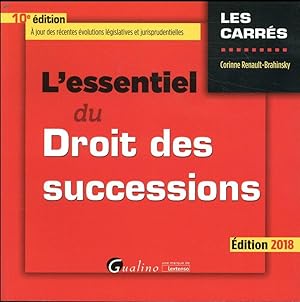 l'essentiel du droit des successions (édition 2018)