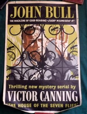 John Bull Magazine Poster for Victor Canning book "The House Of The Seven Flies"