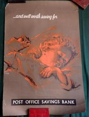 Post Office Savings Bank Poster c1950 "Sleeping Child"